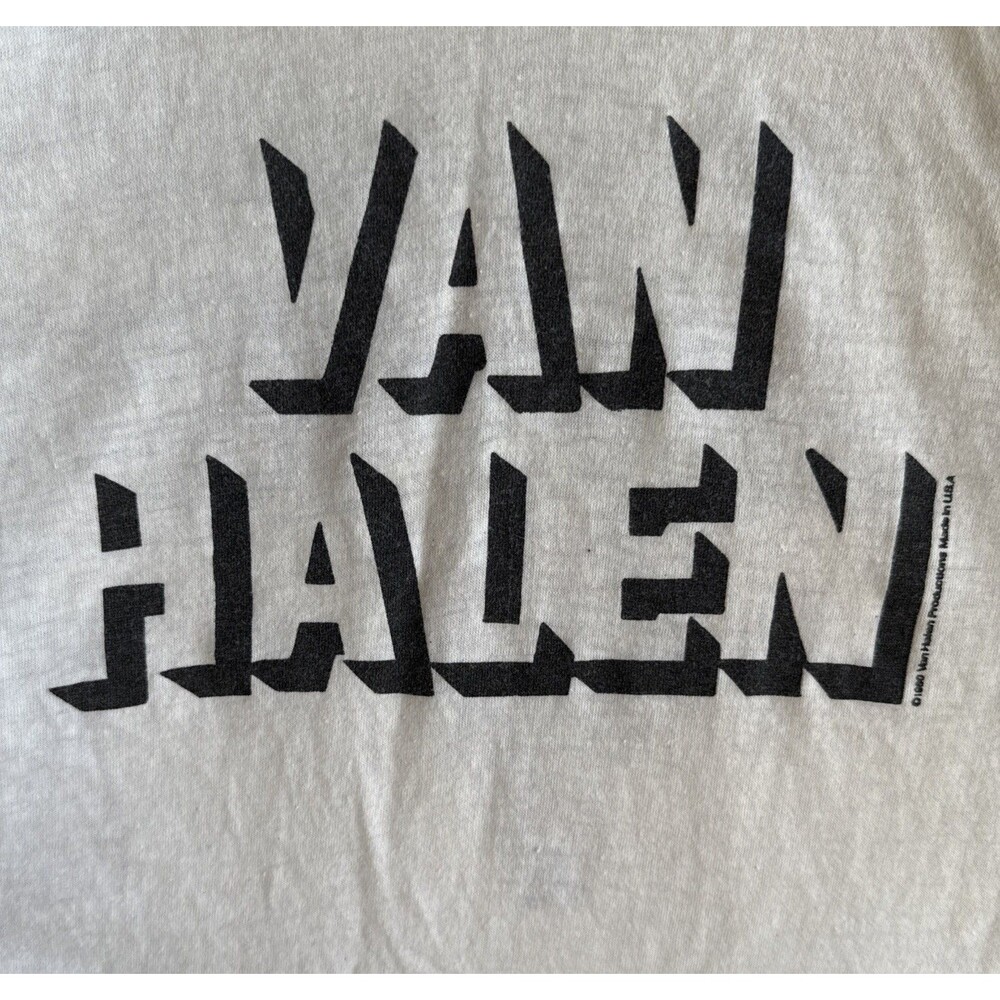 1980 Van Halen Invasion Jersey T-Shirt The Knits Original Vintage Size XL - Picture 5 of 8
